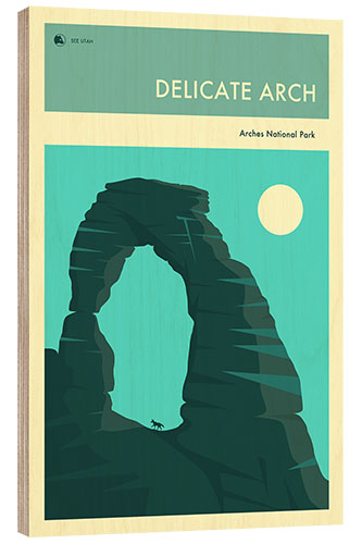 Wood print Delicate Arch