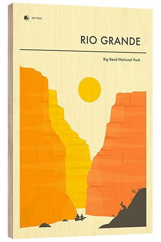 Wood print BIG BEND NATIONAL PARK POSTER