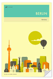 Selvklebende plakat BERLIN TRAVEL POSTER