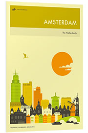 Foam board print AMSTERDAM TRAVEL POSTER