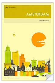 Sticker mural AMSTERDAM TRAVEL POSTER