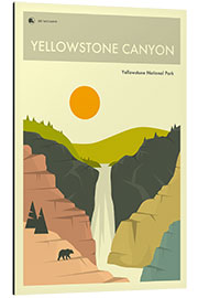 Tableau en aluminium Yellowstone Canyon