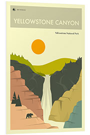 Foam board print Yellowstone Canyon