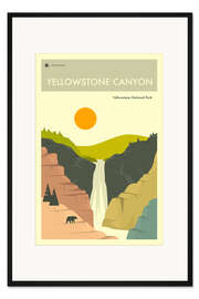 Gerahmter Kunstdruck Yellowstone Canyon