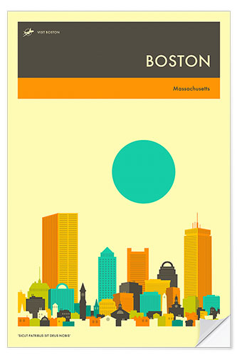 Selvklebende plakat Boston