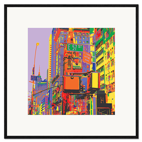 Ingelijste kunstdruk Pop Art New York City