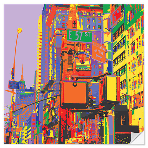 Autocolante decorativo Pop Art New York City