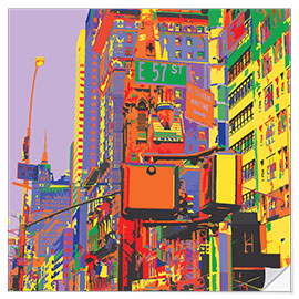 Selvklebende plakat Pop Art New York City