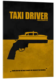 Acrylglasbild Taxi Driver - Minimal Alternative Film TV