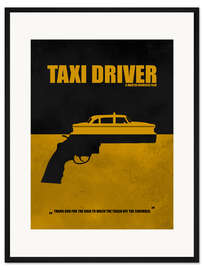Gerahmter Kunstdruck Taxi Driver - Minimal Alternative Film TV