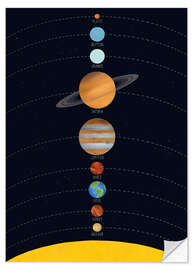 Sisustustarra Our solar system (German)