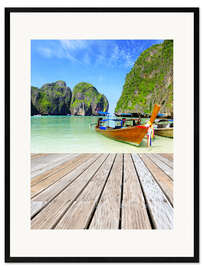 Plakat artystyczny premium w ramie tropical investors