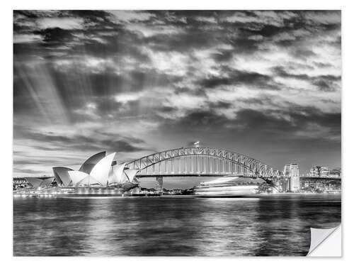 Selvklæbende plakat Sydney landmarks