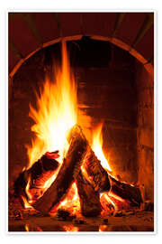 Poster  Du bois dans la cheminée