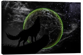 Canvastavla  Werewolf and scary moon