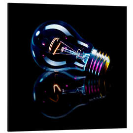 Magnettafel Glühbirne mit Spiegelung