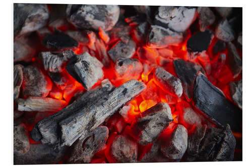 Tableau en PVC Feu de cheminée