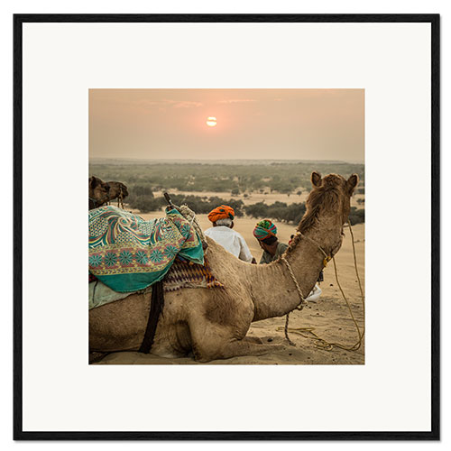 Framed art print Sunset in the Thar Desert