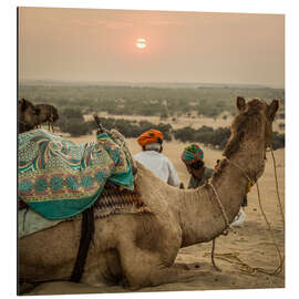 Magnettafel Sonnenuntergang in der Wüste Thar