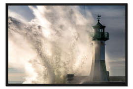 Gerahmter Kunstdruck Wintersturm im Sassnitz