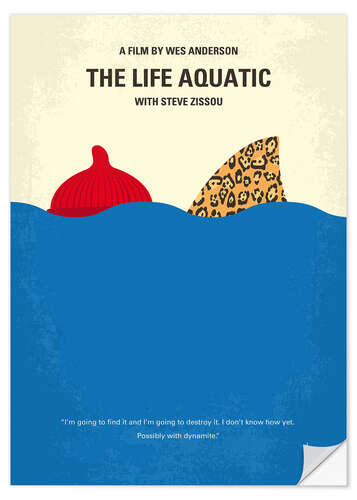 Autocolante decorativo The Life Aquatic with Steve Zissou - Um Peixe Fora de Água (inglês)