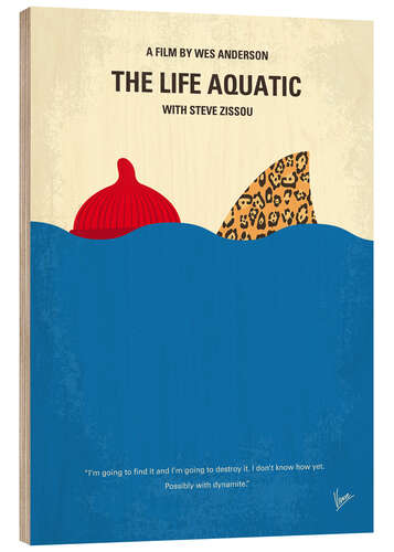 Stampa su legno The Life Aquatic with Steve Zissou (Le avventure acquatiche di Steve Zissou)