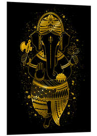 PVC print golden Ganesha