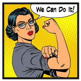 Gerahmter Kunstdruck We can do it! Popart