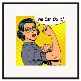 Impression artistique encadrée We can do it, popart