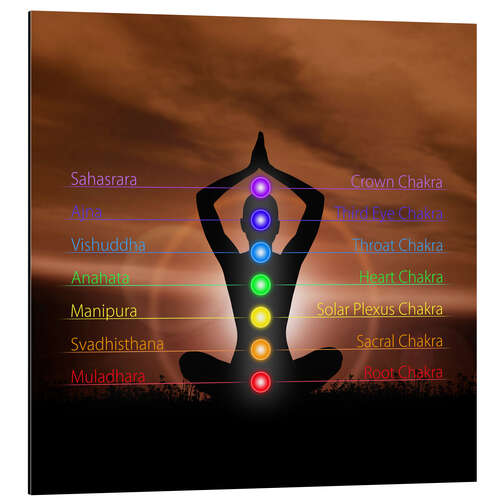 Cuadro de aluminio Chakras en el crepúsculo