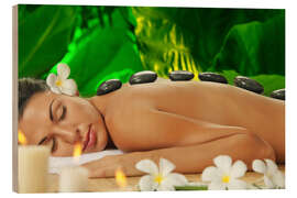 Obraz na drewnie Hot Stones Wellness
