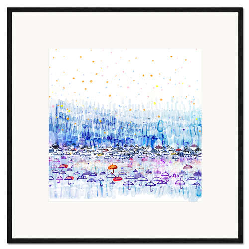 Ingelijste kunstdruk Rain