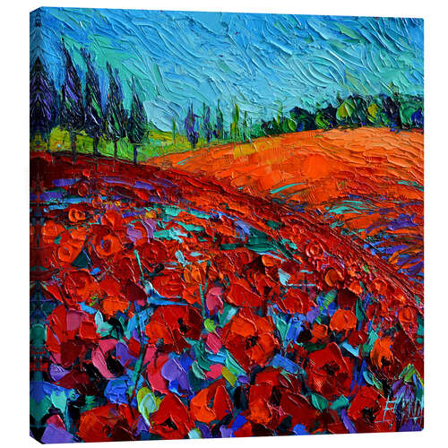 Canvas print Field of poppies