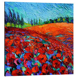 Magnettafel Mohnfeld