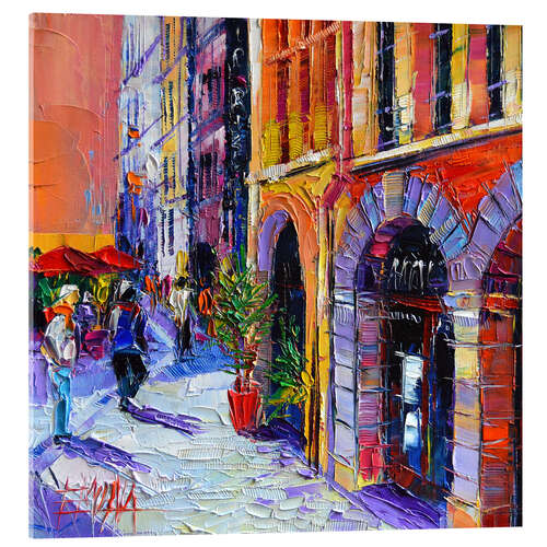 Acrylic print A walk in Old Lyon quarter