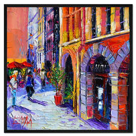 Gerahmter Kunstdruck Ein Spaziergang in der Altstadt von Lyon Quartal