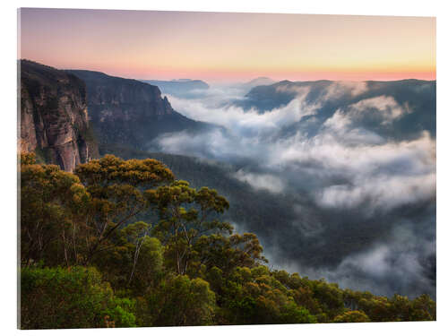 Acrylic print Misty Mountains