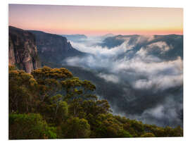 Foam board print Misty Mountains