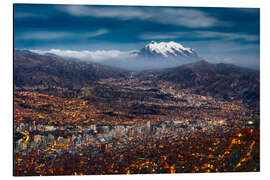 Aluminium print La Paz Night