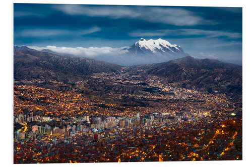 Foam board print La Paz Night