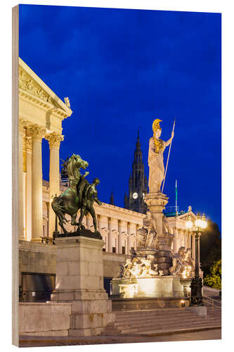 Holzbild Parlament in Wien