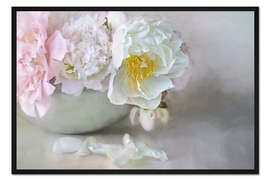 Gerahmter Kunstdruck Pfingstrosenblüten