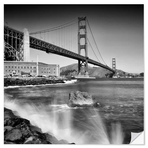 Autocolante decorativo Golden Gate Bridge with breakers