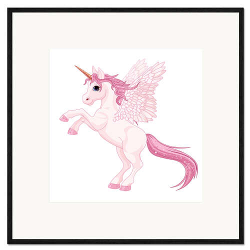 Gerahmter Kunstdruck Mein Einhorn