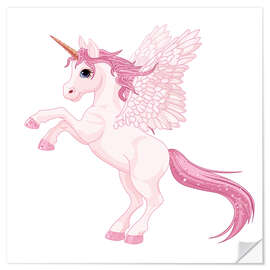 Sticker mural Ma licorne rose