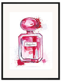 Gerahmter Kunstdruck pinker Flakon