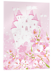 Acrylic print  Pink fairy tale castle