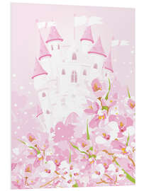 Cuadro de PVC Pink fairy tale castle