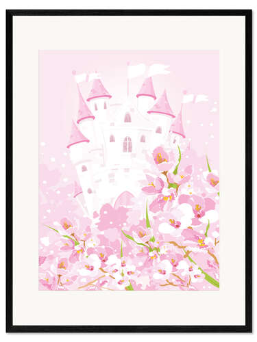 Framed art print Pink fairy tale castle