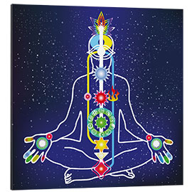 Aluminium print Colourful Chakras